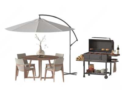 遮阳伞3D模型下载